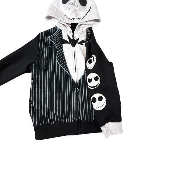 Disney Store Jack Skellington Hoodie Nightmare Before Christmas Zip-Up S(7/8) - Picture 2 of 4